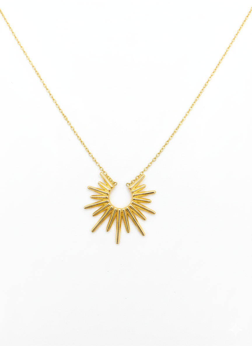 Celestial Radiance Sunburst Necklace