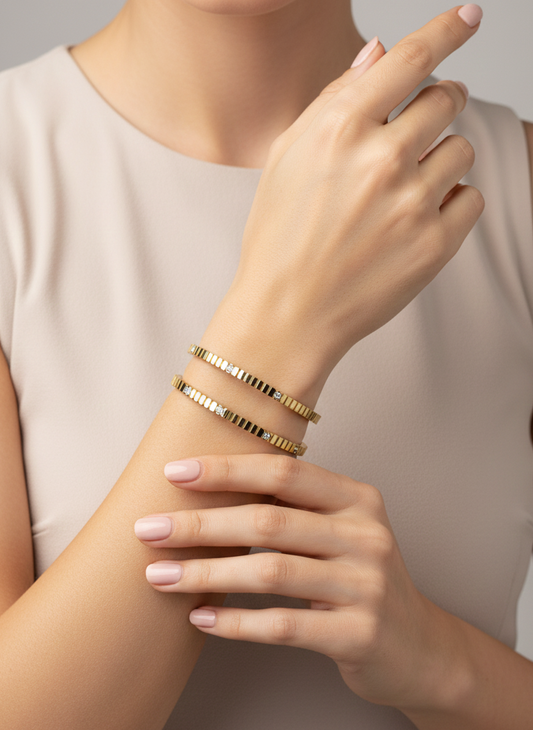 Crystal Link Bangle