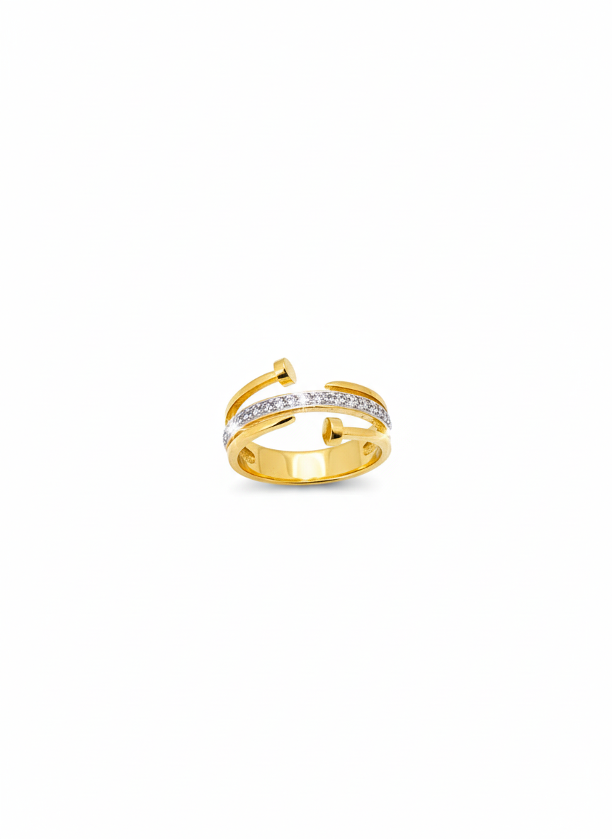 Gold CZ Wrap Ring
