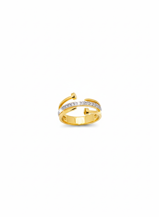 Gold CZ Wrap Ring