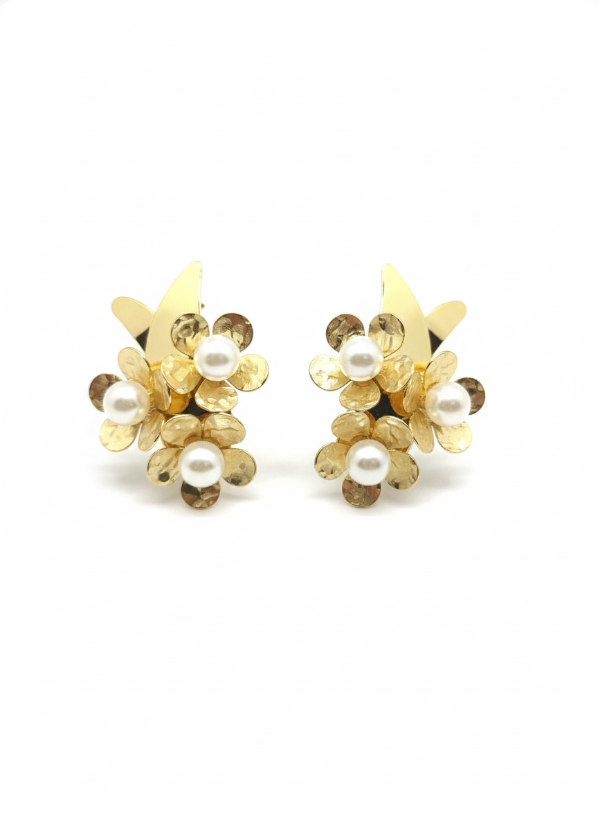 Blossom Pearl Cluster Earrings