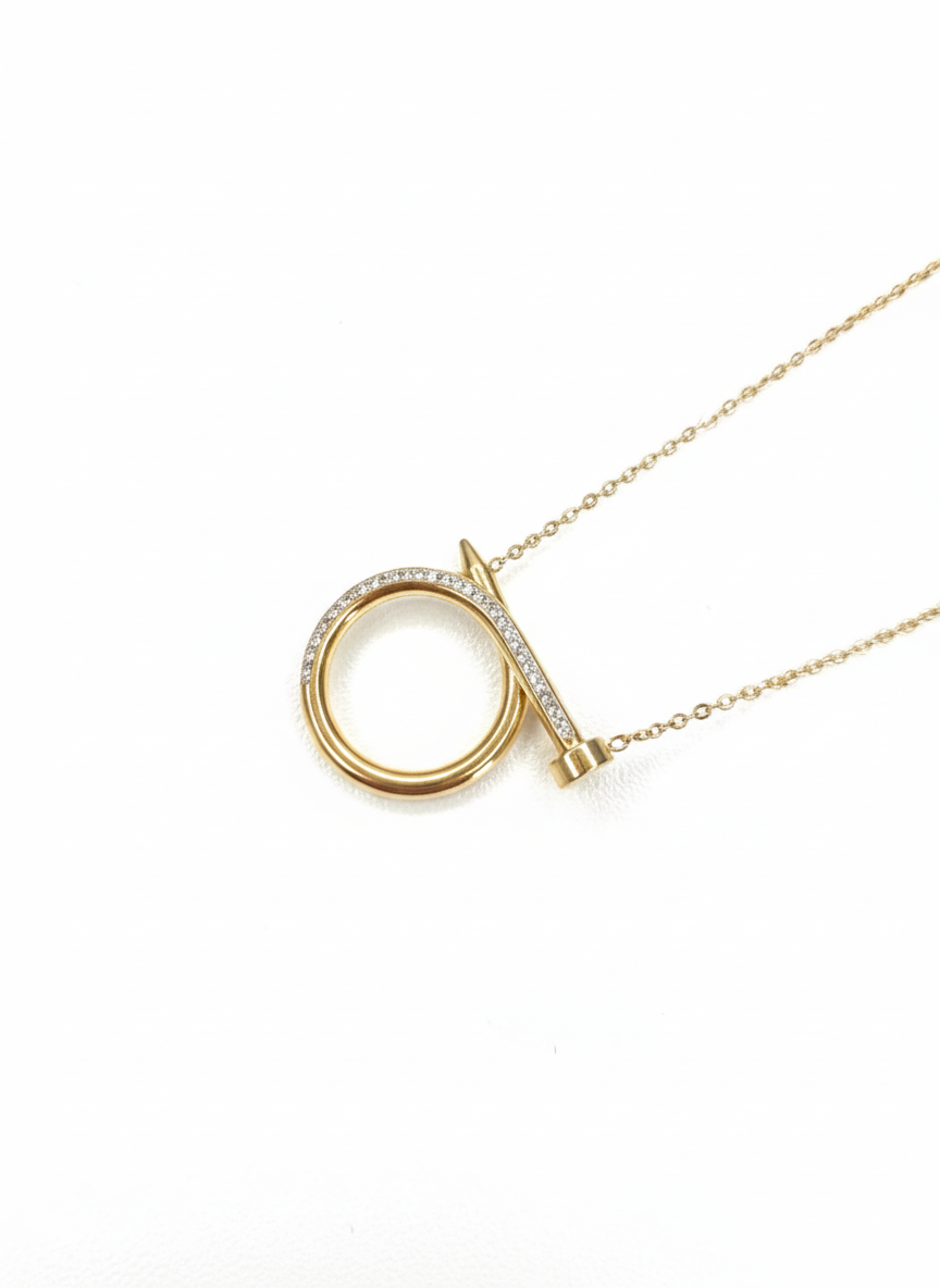 Astra Loop Nail Pendant Necklace