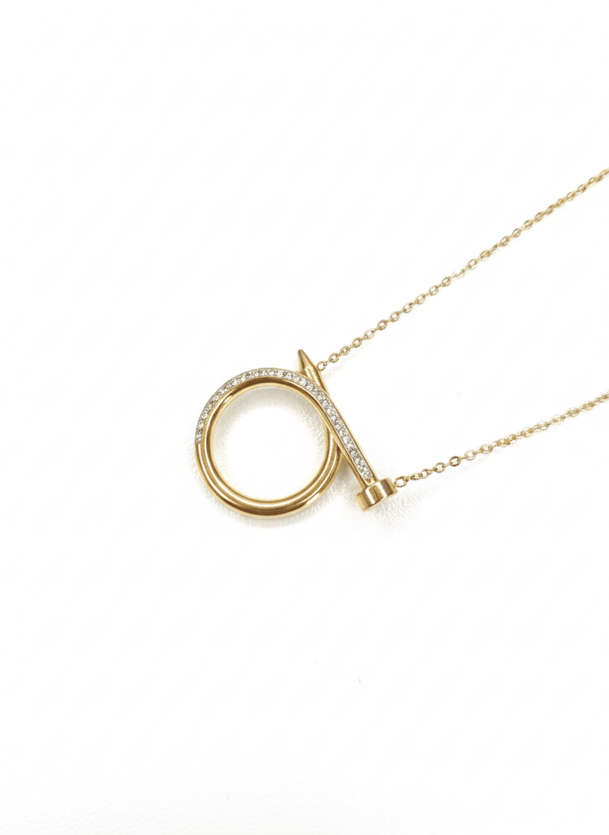 Astra Loop Nail Pendant Necklace - ZIORF