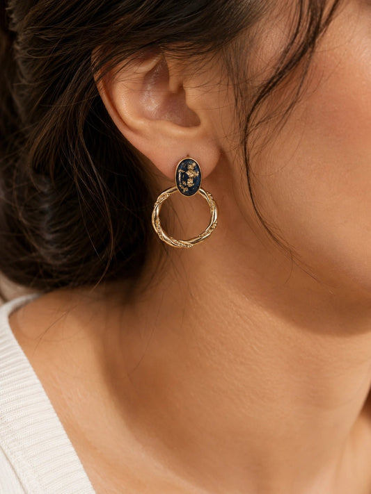Gold Croissant Hoops - ZIORF