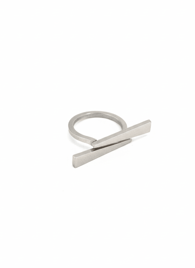 Silver Minimal Bar Ring - ZIORF