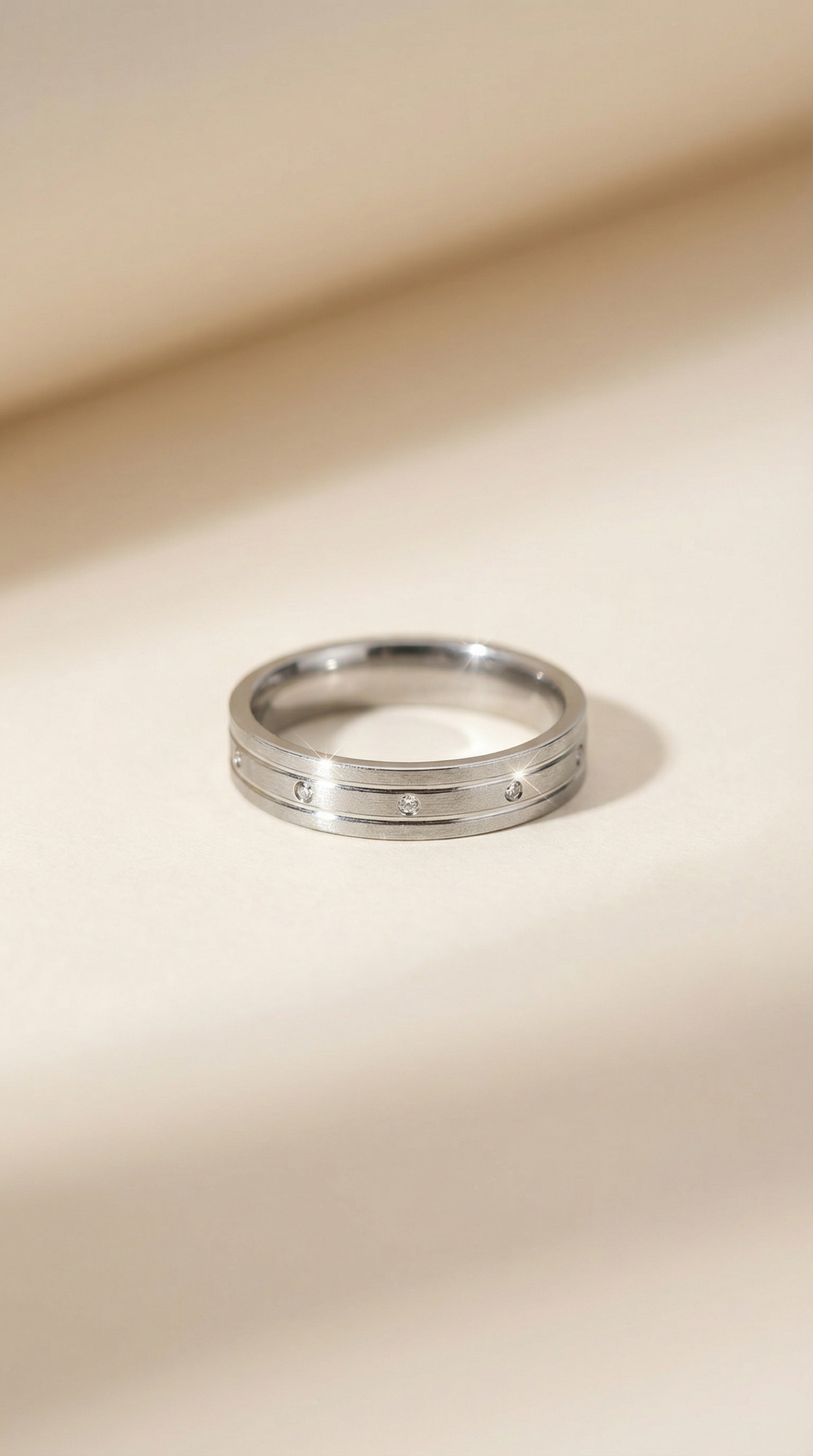 Silver Duo Crystal Band