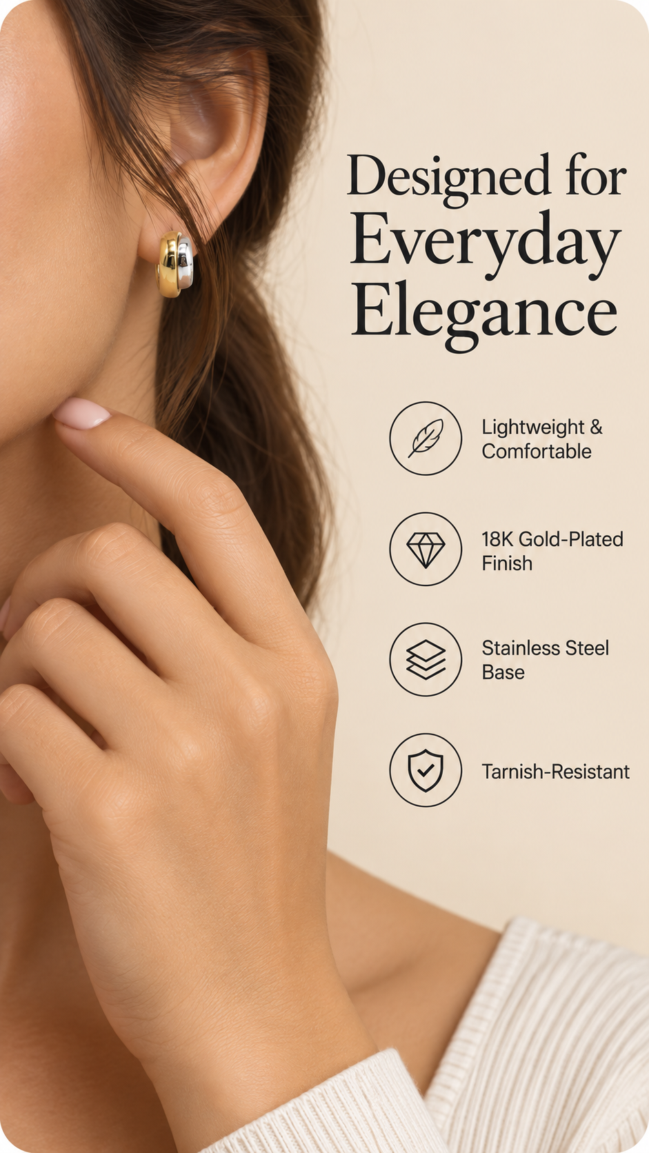 Gold & Silver Mini Hoop Earrings – Minimal Luxury Jewellery Australia