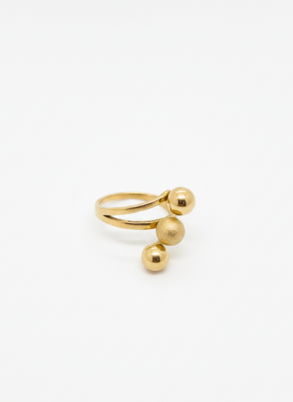 Golden Orbit Wrap Ring