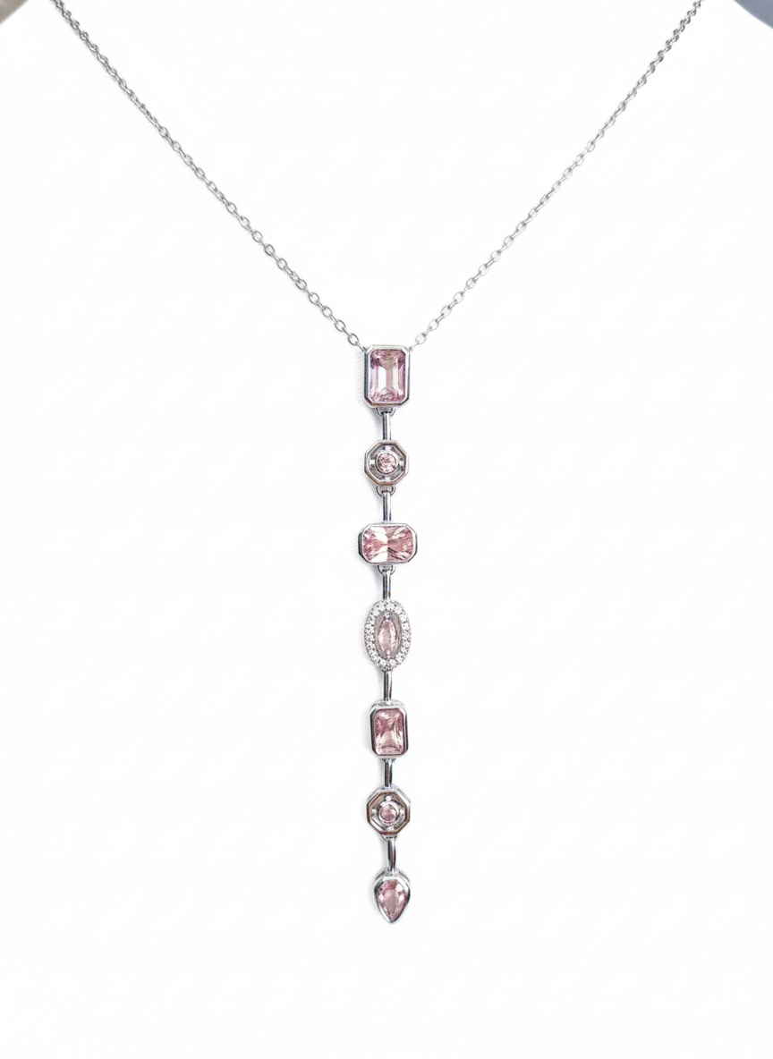 Rosaline Crystal Drop Necklace