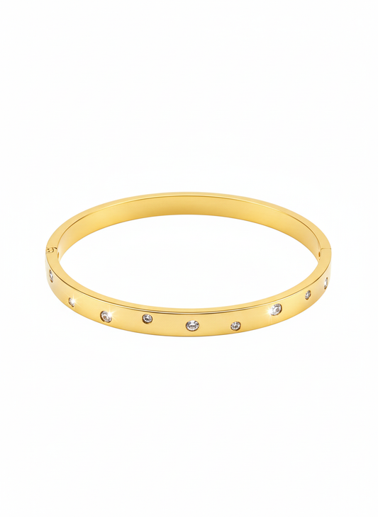 Sparkle Dot Classic Gold Bangle