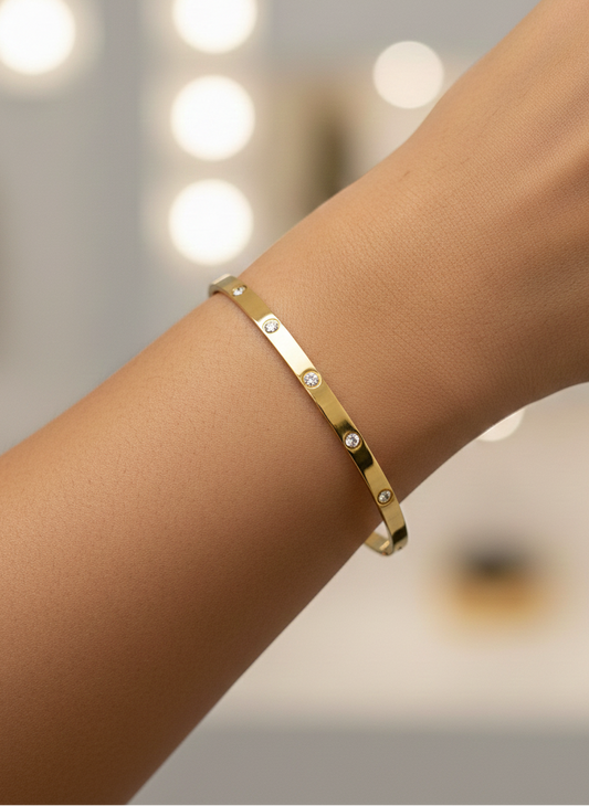 Aurora Studded Slim Bangle
