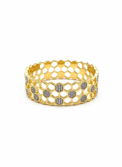 Honeycomb Crystal Bangle