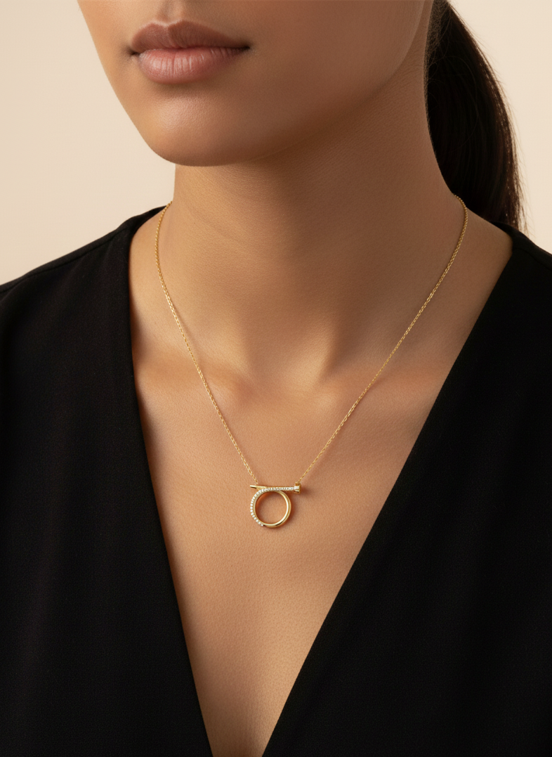 Astra Loop Nail Pendant Necklace
