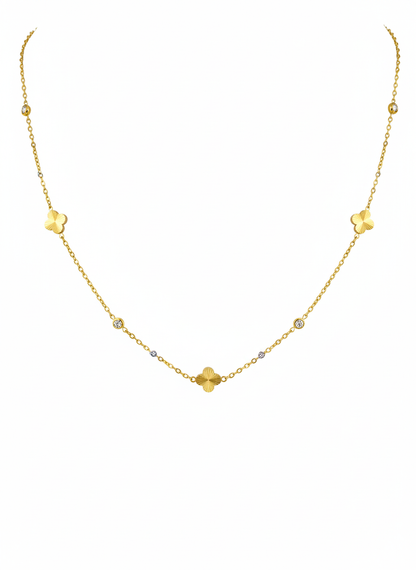 Clover Charm Gold Necklace
