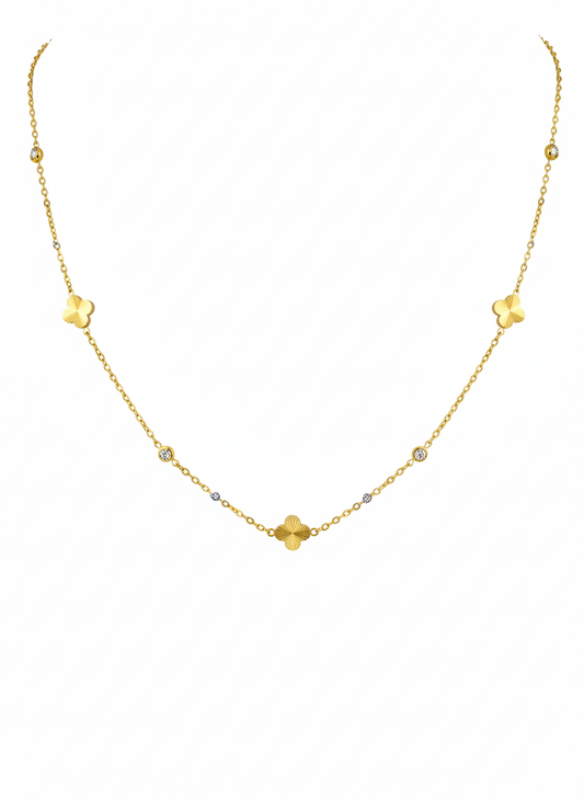 Clover Charm Gold Necklace