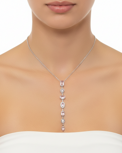 Rosaline Crystal Drop Necklace