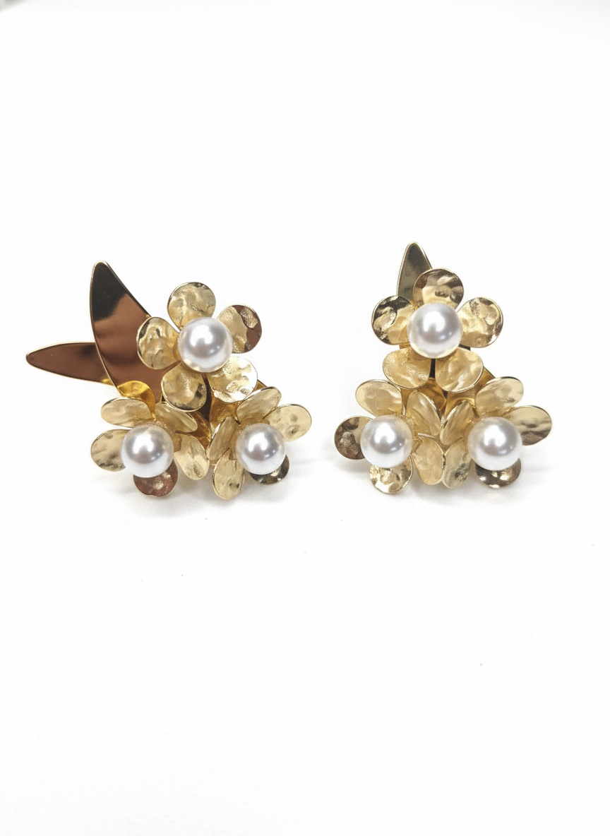 Blossom Pearl Cluster Earrings