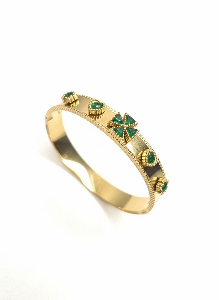 Emerald Accent Bangle