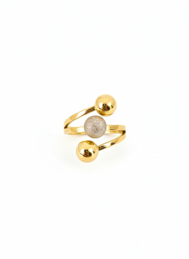Golden Orbit Wrap Ring