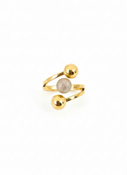 Golden Orbit Wrap Ring