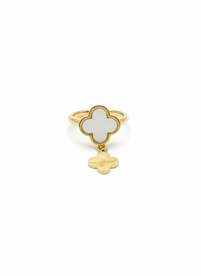 Clover Charm Duo Ring