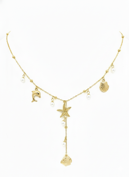 Gold Multicharm Ocean Treasures Necklace