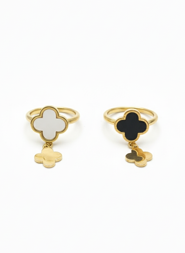 Clover Charm Duo Ring