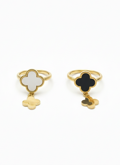 Clover Charm Duo Ring