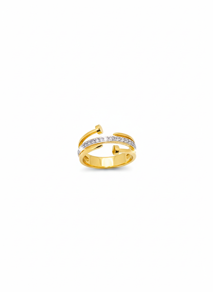 Gold CZ Wrap Ring