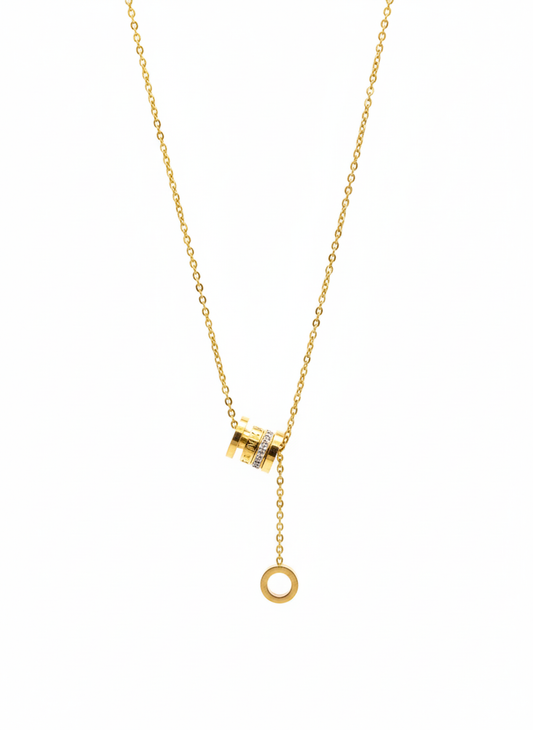 Dual Ring Drop Necklace