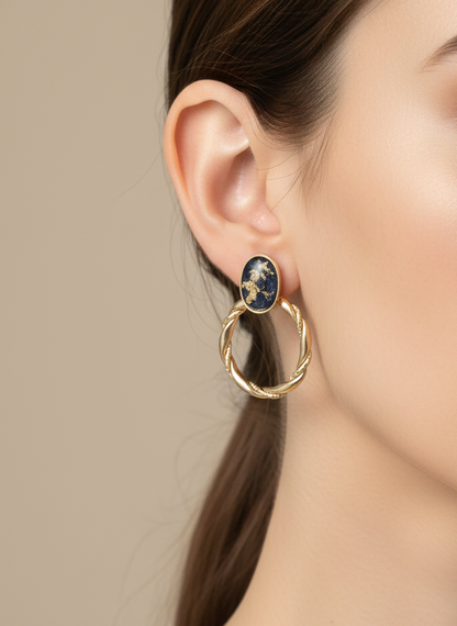 Gold Croissant Hoops