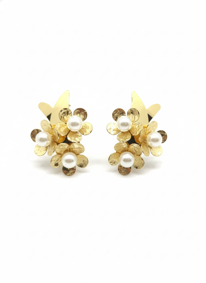 Blossom Pearl Cluster Earrings