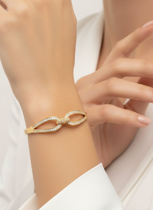 Crystal Bow Bangle