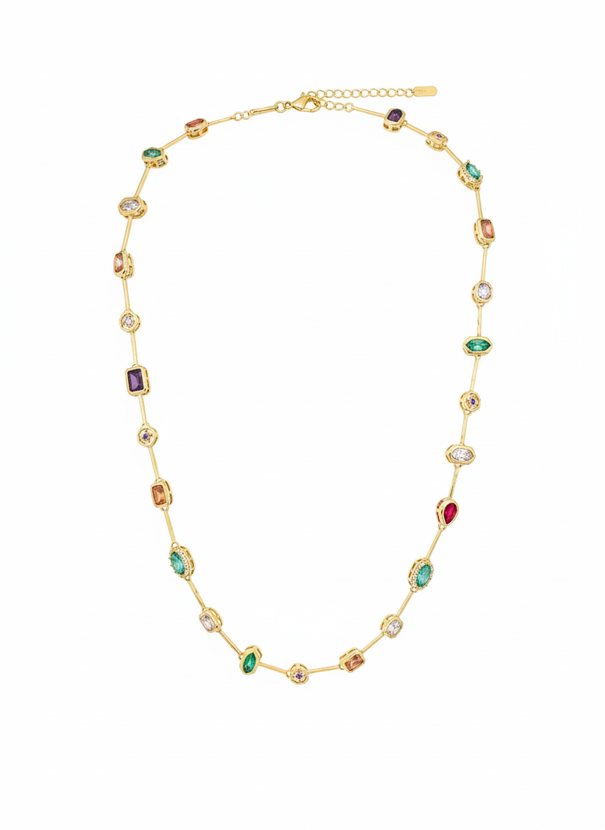 Aurora Gemstone Statement Necklace