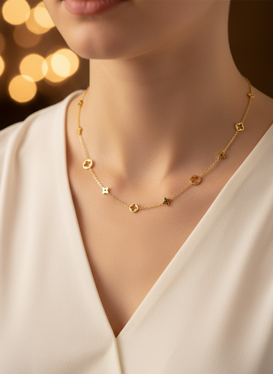 Luxe Clover Charm Necklace