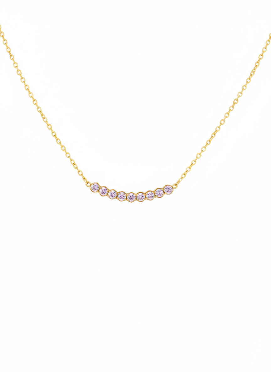 Blossom Curve Crystal Necklace