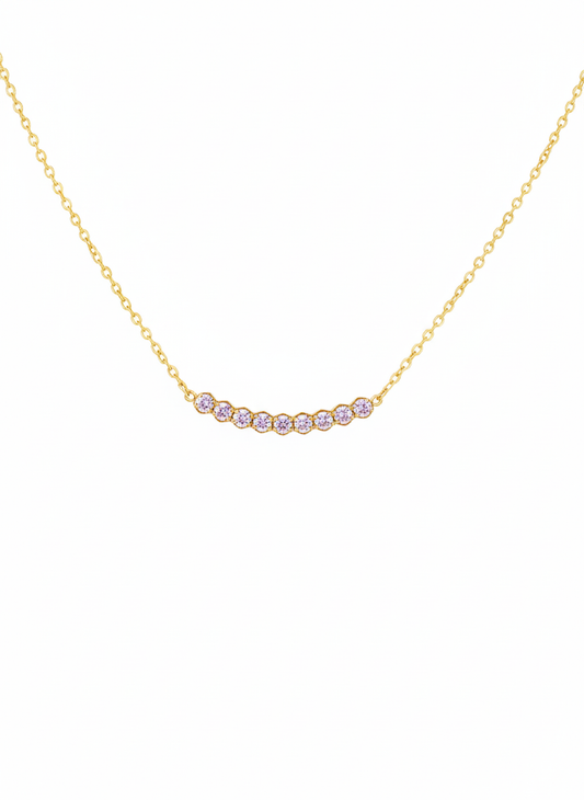 Blossom Curve Crystal Necklace
