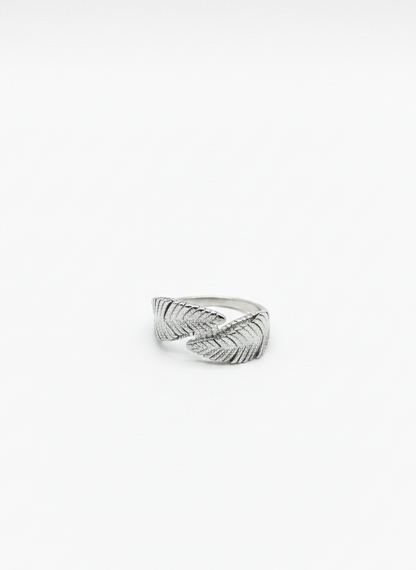 Feather Wrap Ring – Silver