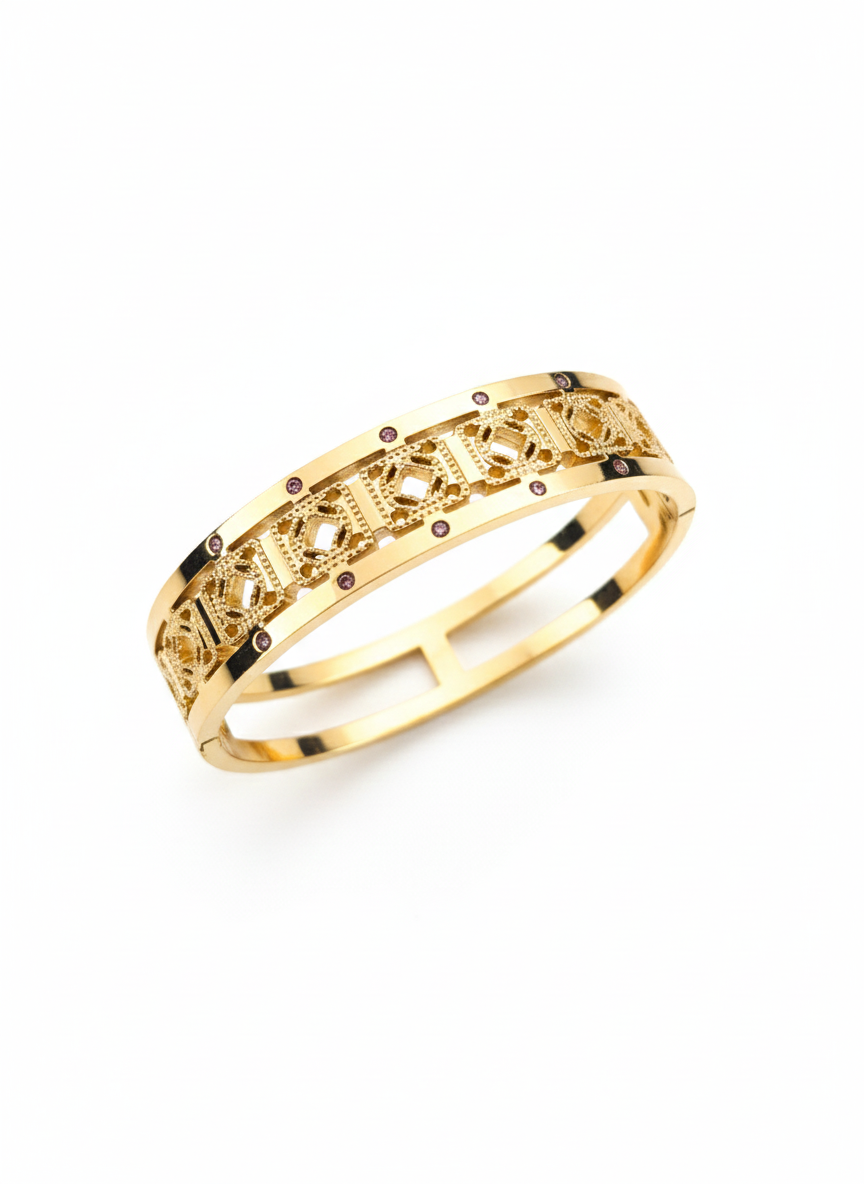 Filigree Geometric Bangle