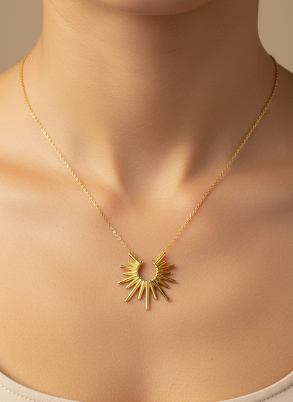 Celestial Radiance Sunburst Necklace