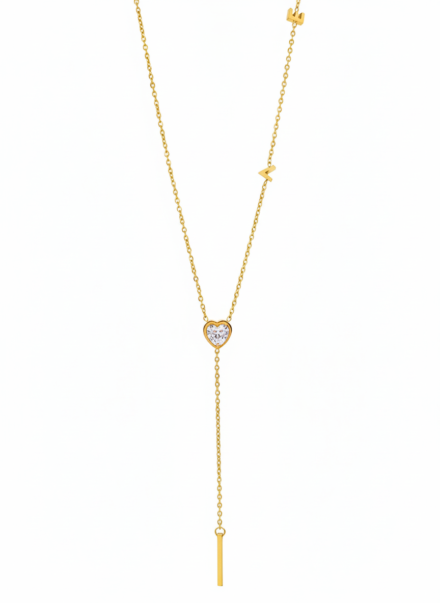 Love-Link Heart Drop Necklace