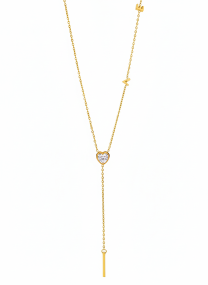 Love-Link Heart Drop Necklace