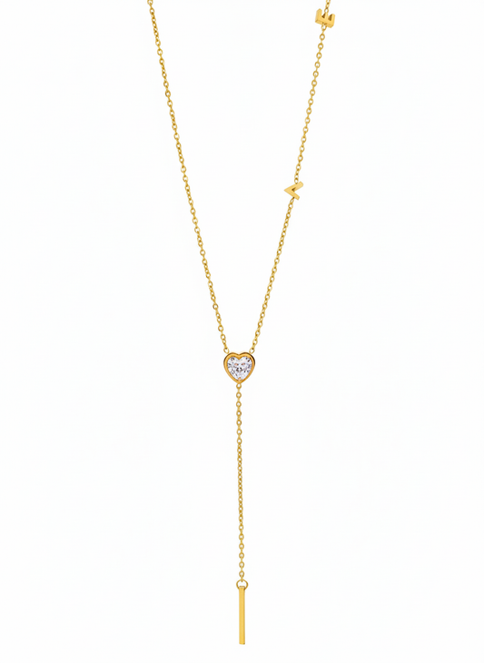 Love-Link Heart Drop Necklace