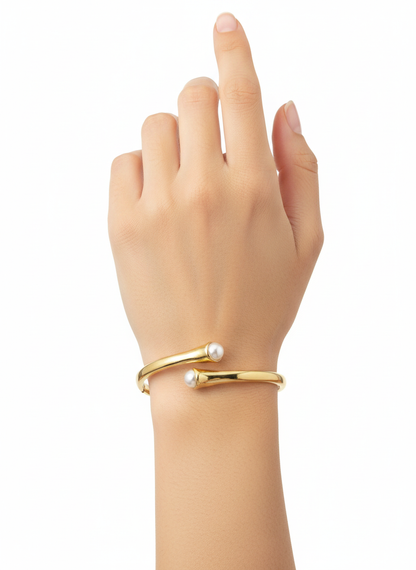 Pearl Bloom Statement Bangle