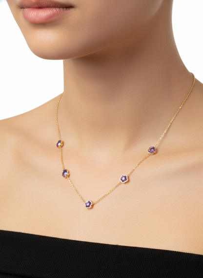 Dainty Coin Layering Choker