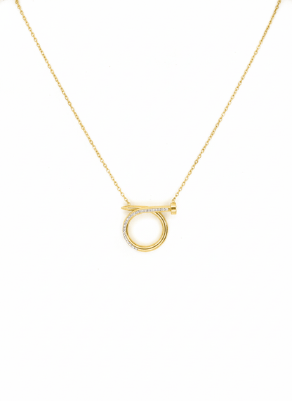 Astra Loop Nail Pendant Necklace - ZIORF