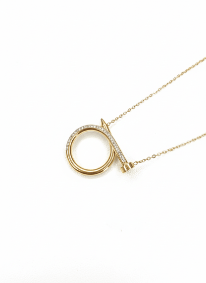 Astra Loop Nail Pendant Necklace - ZIORF