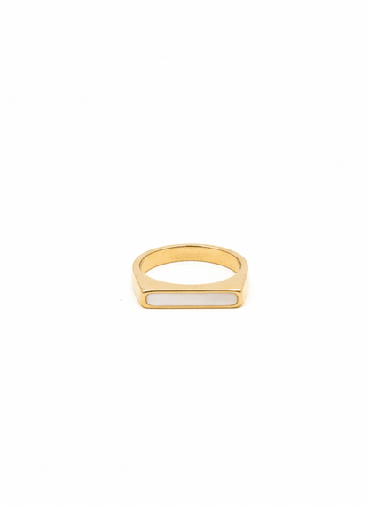 Aurora Bar Gold Statement Ring - ZIORF