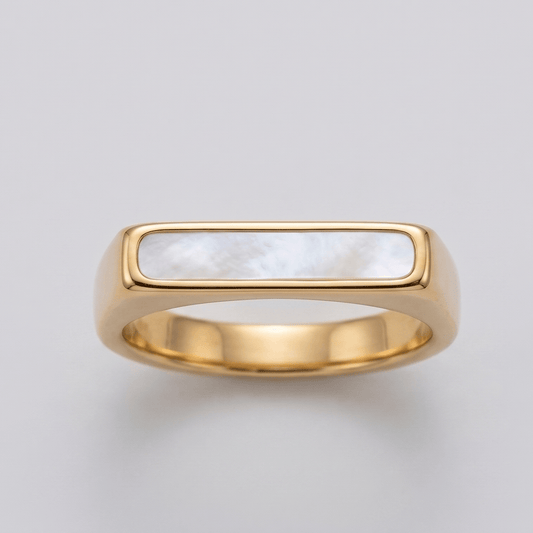 Aurora Bar Gold Statement Ring - ZIORF