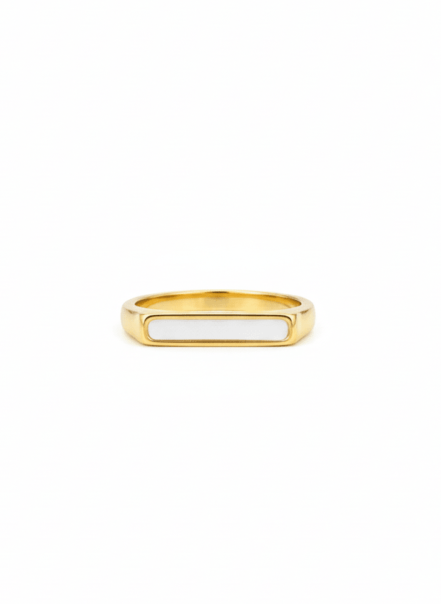 Aurora Bar Gold Statement Ring - ZIORF